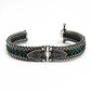 Gift For Women Bangle Antique Look Artisan 925 Silver Natural Green Onyx Gemstone