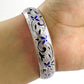 Solid 925 Sterling Silver Enamel Bangle Woman Gift Jewelry