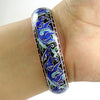 Luxury Handmade 925 Sterling Silver Blue Enamel Bangle