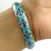 Handmade Natural Blue Enamel 925 Silver Bangle