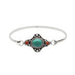 Oval Coral Gemstone Engagement Bezel Boho Trendy Artisan Bangle 925 Solid Silver
