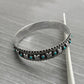 925 Solid Silver Natural Turquoise New Unique Artisan Throat Chakra Bezel Bangle