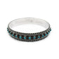 Natural Turquoise Gemstone Bangle Artisan 925 Sterling Silver Indian Jewelry T1