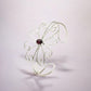 Birthday Gift Cuff Flower Bangle 925 Sterling Silver Natural Garnet Stone I1