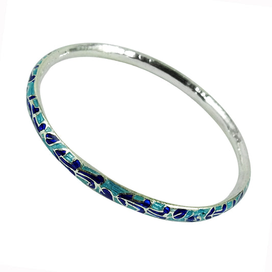 925 Sterling Silver Enamel Bangle For Women