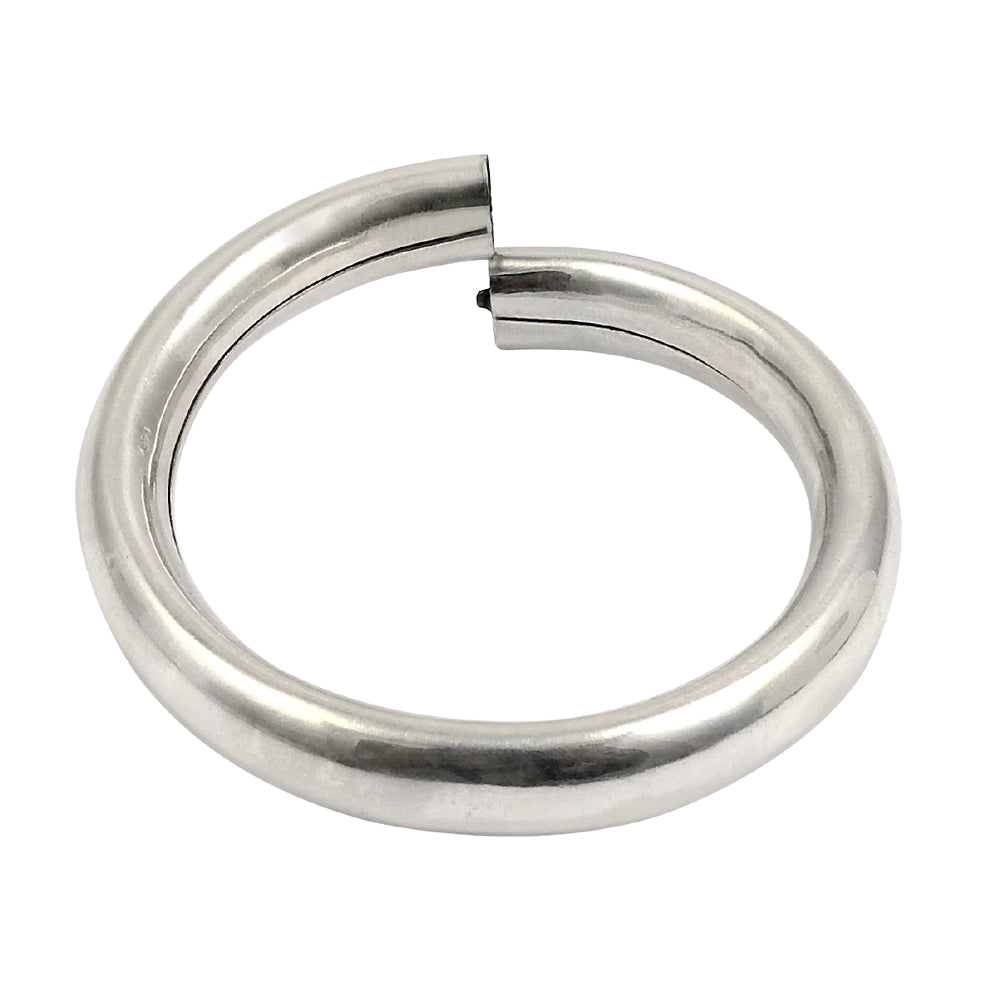 Solid 925 Sterling Silver Hollow Bangle Gift Jewelry