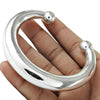 Handmade Solid 925 Sterling Silver Hollow Cuff Bangle