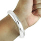 Handmade Solid 925 Sterling Silver Hollow Cuff Bangle