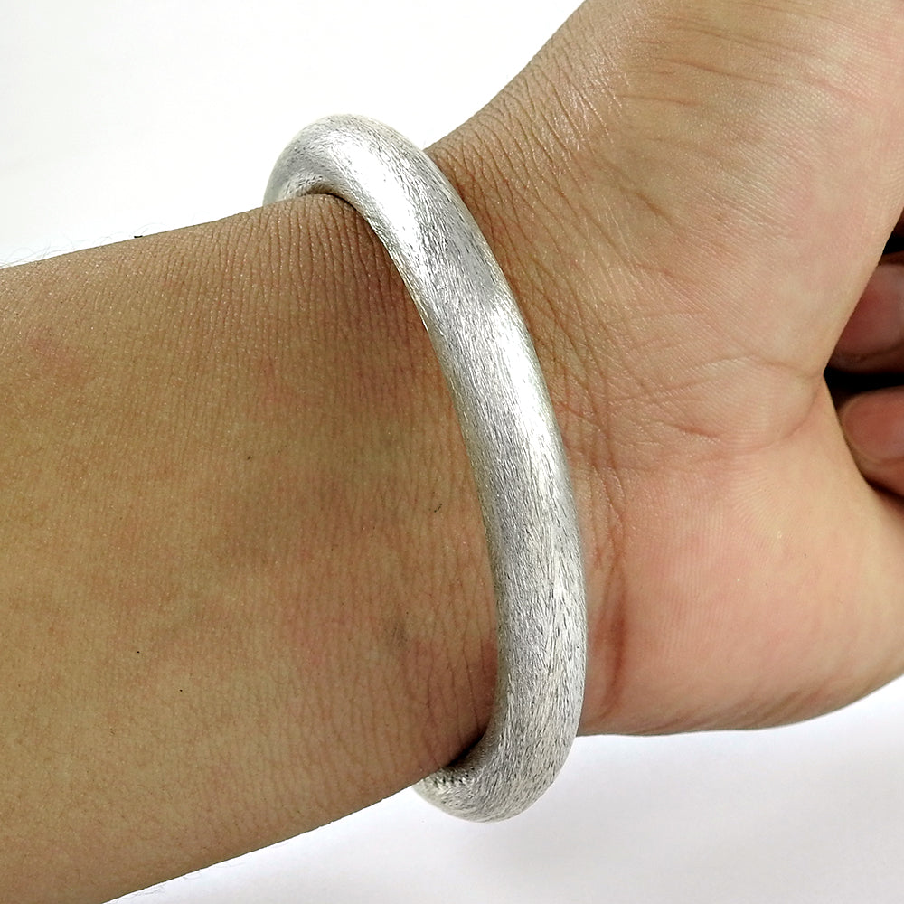 Simple Solid 925 Sterling Silver Bangle Jewelry