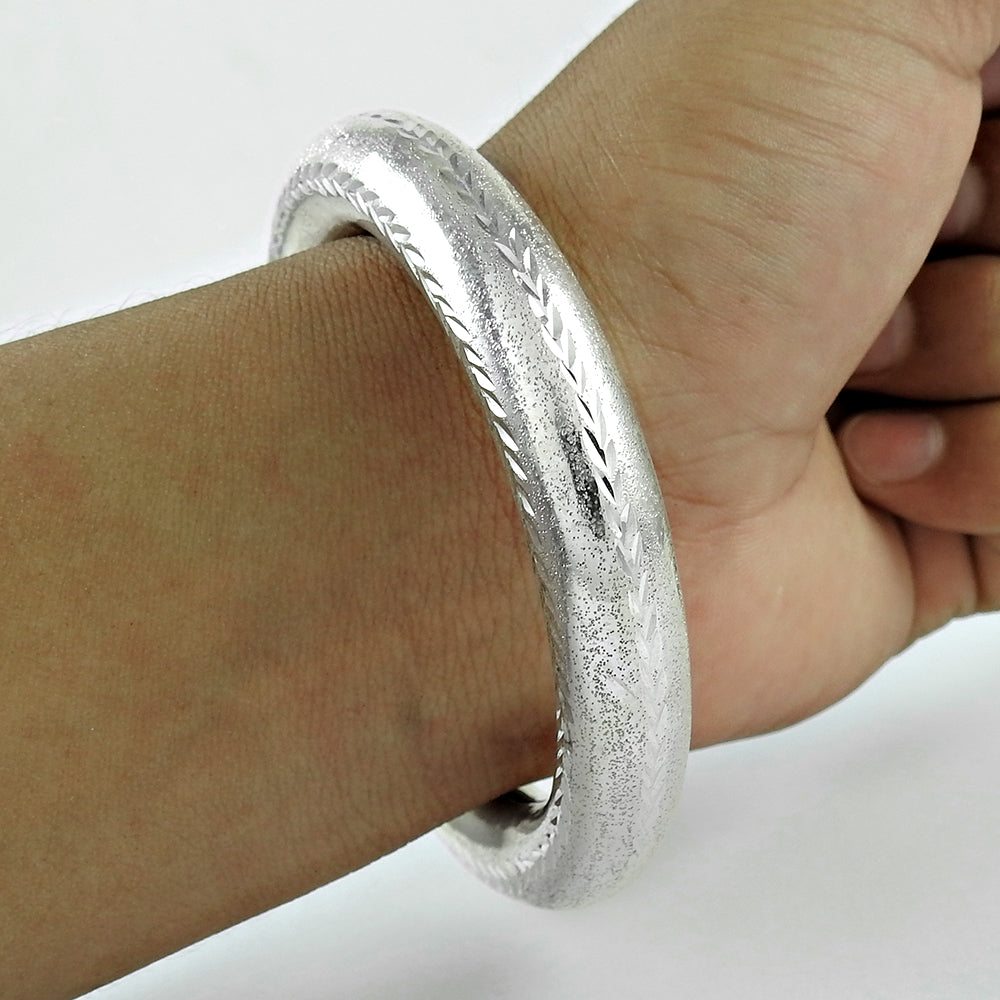 Solid 925 Sterling Silver Stunning Cuff Bangle