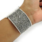 Vintage 925 Sterling Oxidized Silver Wide Designer Cuff Bangle