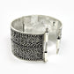 Vintage 925 Sterling Oxidized Silver Wide Designer Cuff Bangle