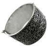 Vintage 925 Sterling Oxidized Silver Wide Designer Cuff Bangle