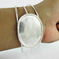 Solid 925 Sterling Silver Open Cuff Bangle for Men Women
