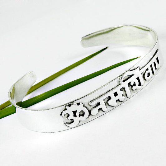 Solid 925 Sterling Silver Bangle Indian Religoius Jewelry