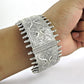 Vintage 925 Sterling Silver Antique Look Artisan Cuff Bangle