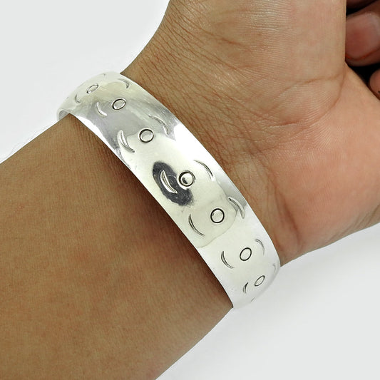 Solid 925 Sterling Silver Adjustable Cuff Bracelet