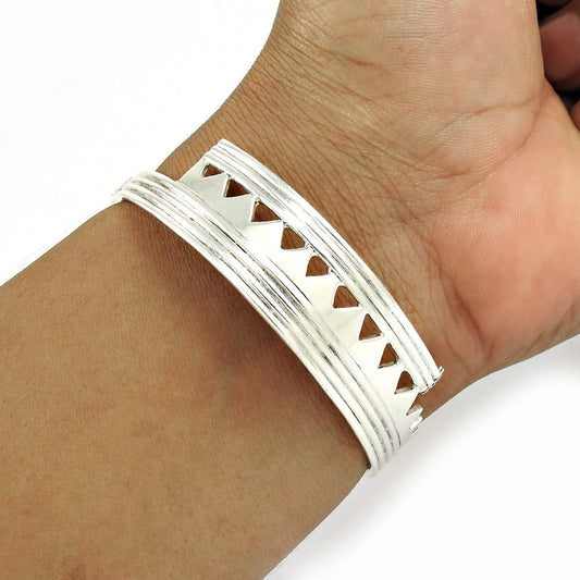 Classic Solid 925 Sterling Silver Designer Bangle