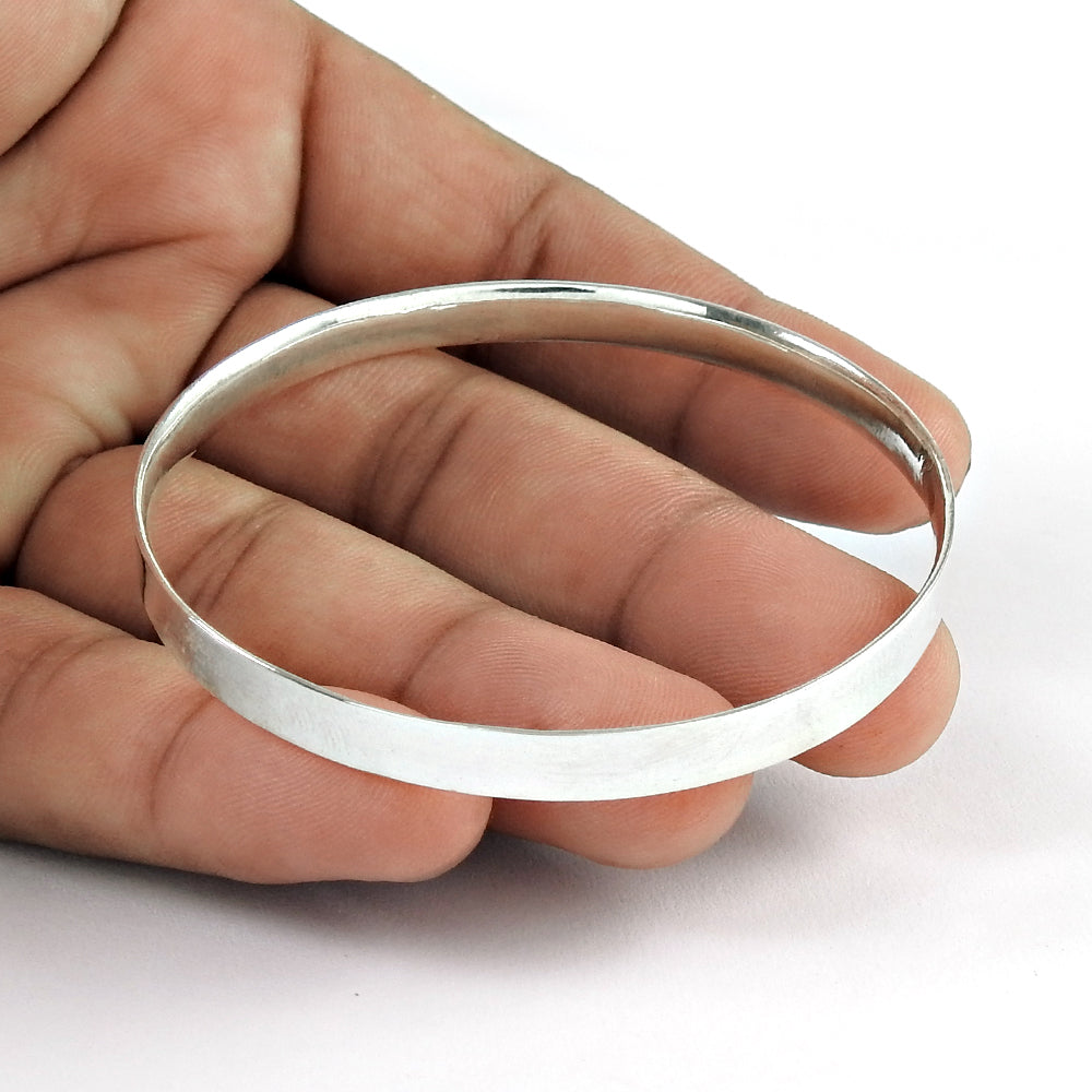 Solid 925 Sterling Silver Thin Cuff Bangle