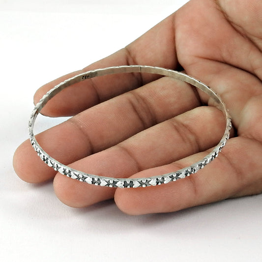 Solid Sterling Silver Thin Cuff Bangle