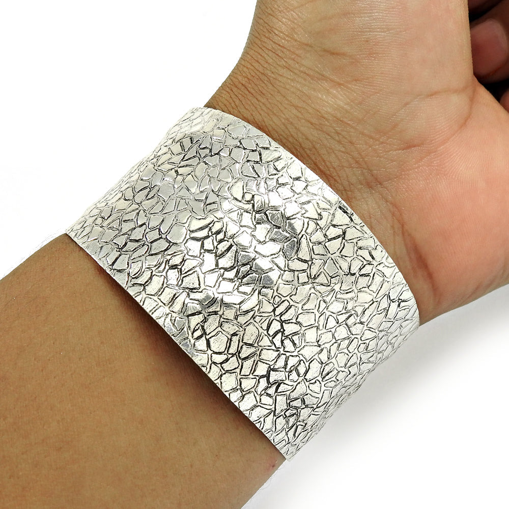 Elegant Solid 925 Sterling Silver Daily Wear Wide Bangle