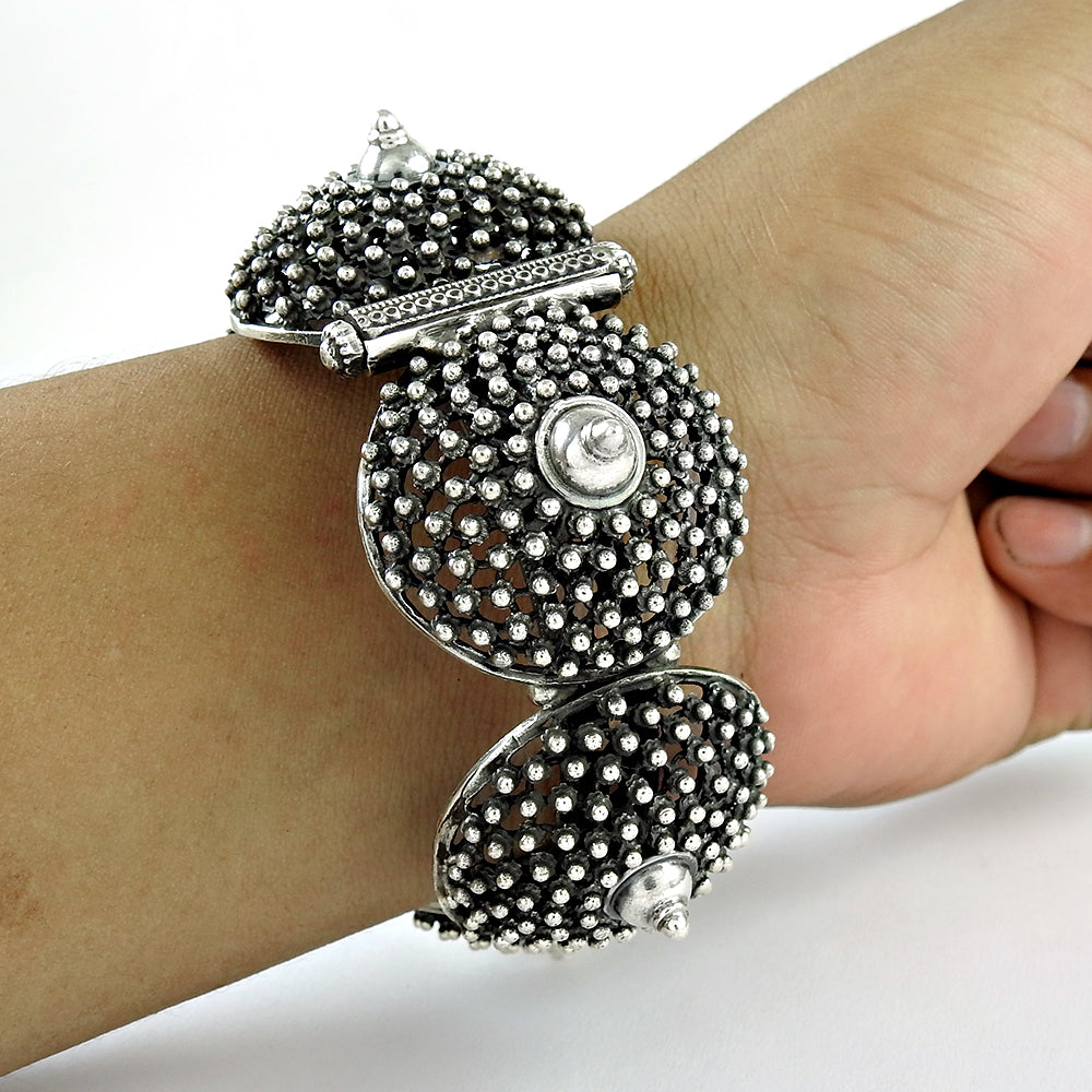 Solid 925 Sterling Silver Artisan Bangle