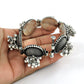 Solid 925 Sterling Oxidized Silver Artisan Bangle Indian Jewelry