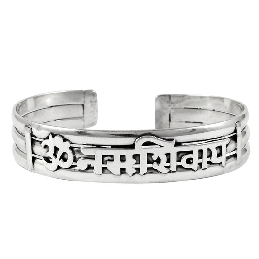 Solid 925 Sterling Silver Handmade Cuff Bangle India Jewelry