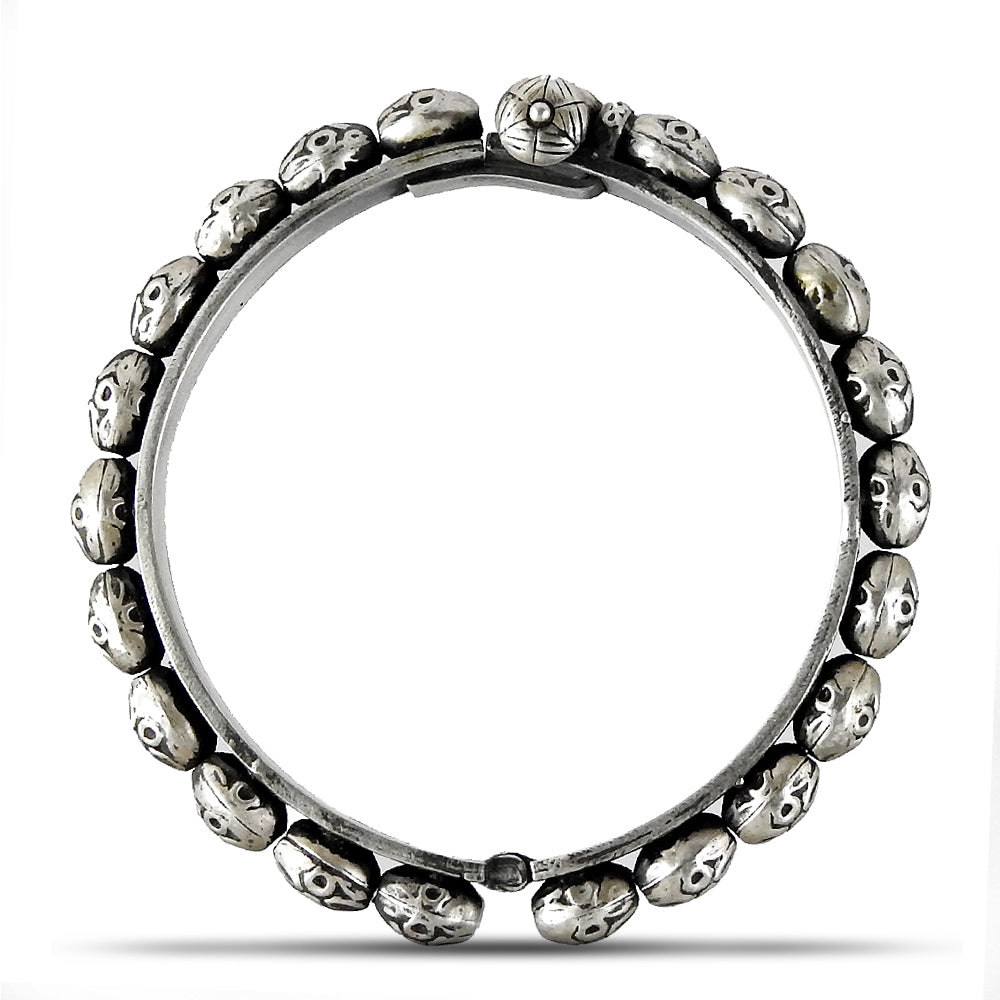 Solid 925 Sterling Silver Handmade Cuff Bangle Women Jewelry