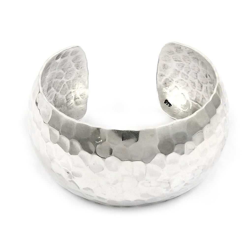 Solid 925 Sterling Silver Handmade Cuff Bangle