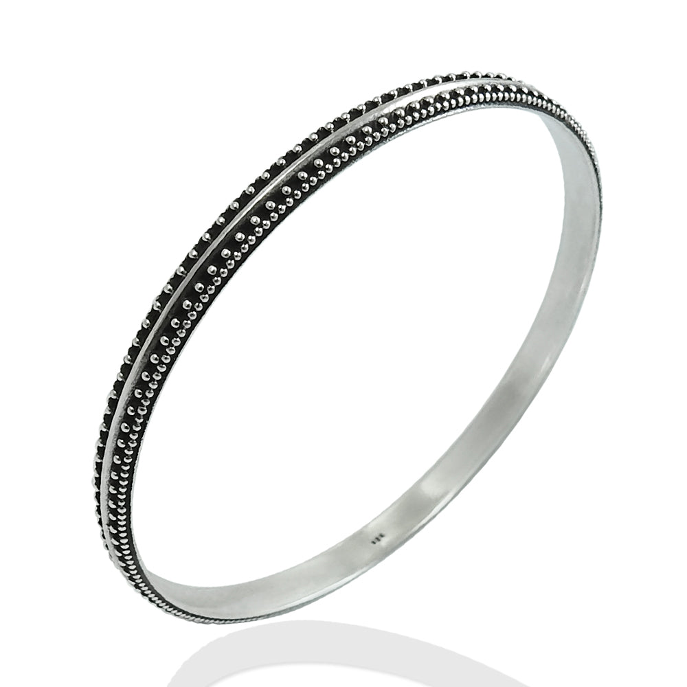 Solid 925 Sterling Silver Women Gift Bangle