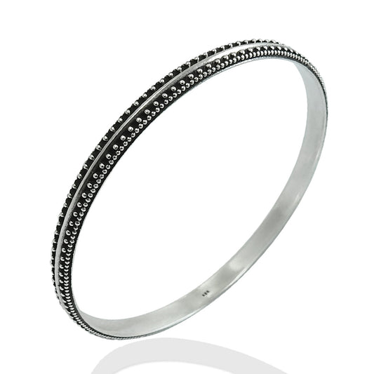 Solid 925 Sterling Silver Women Gift Bangle