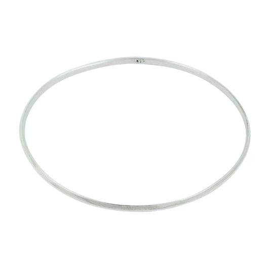 Solid 925 Sterling Silver Thin Cuff Bangle for Women