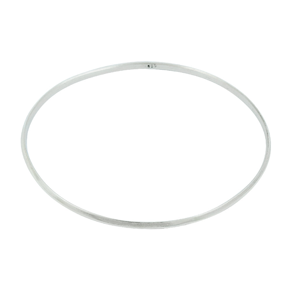 Solid 925 Sterling Silver Thin Cuff Bangle for Women