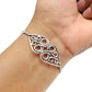 925 Sterling Silver Heart Cuff Bangle