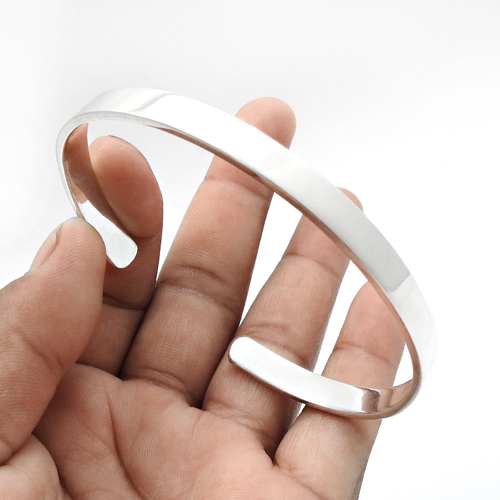 Solid 925 Sterling Silver Bangle For Women