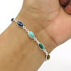 Healing Chakra Bracelet Natural Multi Gemstone 925 Silver Statement Jewelry