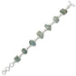 Rough Stone Natural Aquamarine 925 Sterling Silver Bezel Bracelet Jewelry