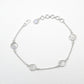 Solid 925 Silver Rainbow Moonstone Bezel Bracelet Party Wear Jewelry