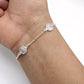 Solid 925 Silver Rainbow Moonstone Bezel Bracelet Party Wear Jewelry