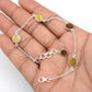 Round Natural Tiger's Eye 925 Solid Silver Sister Boho Chain Wedding Bracelet