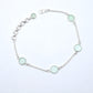 Daughters Day Deal Natural Aquamarine 925 Solid Silver Birthday Chain Bracelet