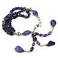 Birthday Gift Chain Ethnic Bracelet 925 Silver Natural Amethyst Gemstone C3
