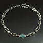 Turquoise Green Amethyst Gemstone Bracelet 925 Sterling Silver Jewelry