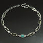 Turquoise Green Amethyst Gemstone Bracelet 925 Sterling Silver Jewelry