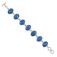 Blue Chalcedony Gemstone Bracelet 925 Sterling Silver Gift For Her Jewelry F77