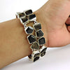 Natural Smoky Quartz Solid Silver Unique Wife Chain Ethnic Anniversary Bracelet