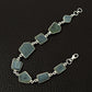 Cushion Aquamarine Gemstone March Chain Elegant Boho Bracelet Jewelry 925 Silver
