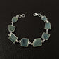 Aquamarine Gemstone Birthday Bezel Chain Ethnic Bracelet Jewelry Solid Silver