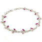 Natural Cubic Zirconia Gemstone 925 Silver Chain Vintage Bracelet For Women C4